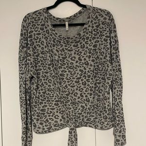 Z Supply leopard print waffle shirt
